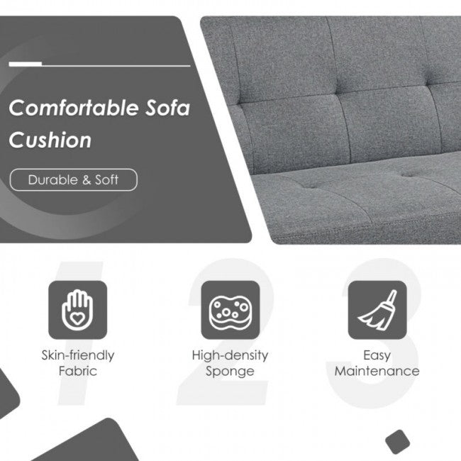 Convertible Futon Sofa Bed/Grey