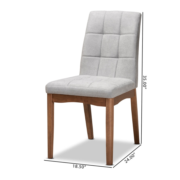 Tara 2 Piece Dining Chair Set/Light Grey - Cool Stuff & Accessories