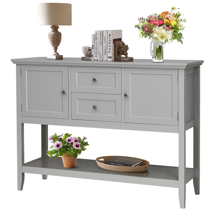 Wooden Console Table with Drawers / Grey - Cool Stuff & Accessories