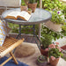 Patio Steel Round Table with Umbrella Holes for Outdoor - Cool Stuff & Accessories