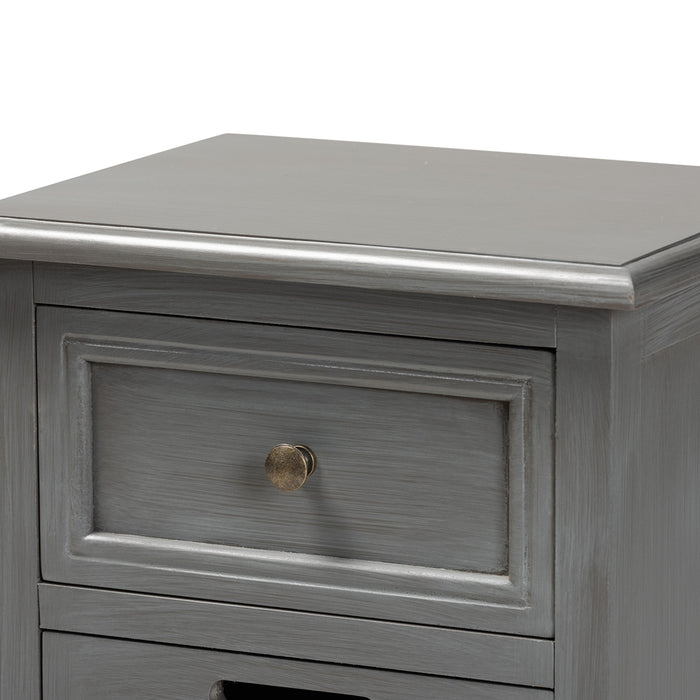 Sheldon Vintage Synthetic Rattan 3 Drawer Nightstand - Cool Stuff & Accessories