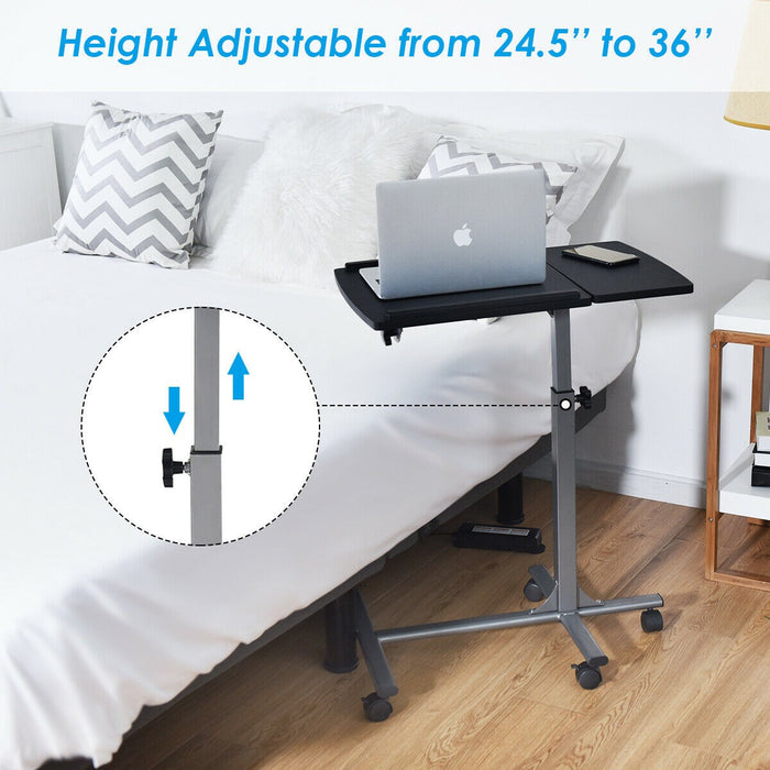 Adjustable Angle Height Rolling Laptop Table - Cool Stuff & Accessories