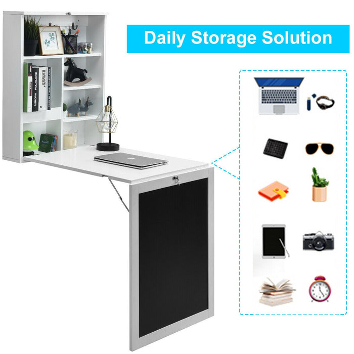 Convertible Wall Mounted Table with A Chalkboard/White - Cool Stuff & Accessories