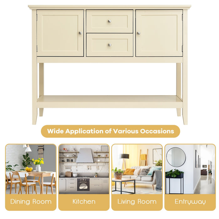 Wooden Console Table with Drawers / Beige - Cool Stuff & Accessories