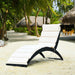 Folding Patio Rattan Portable Lounge Chair Chaise with Cushion/Beige - Cool Stuff & Accessories