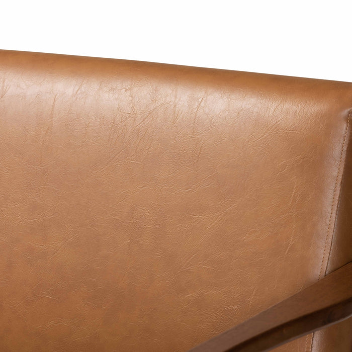 Bianca Mid Century Leather Effect Sofa - Cool Stuff & Accessories
