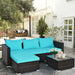 5 Pcs Patio Rattan Sectional Furniture Set /W Cushions - Cool Stuff & Accessories