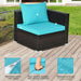5 Pcs Patio Rattan Sectional Furniture Set /W Cushions - Cool Stuff & Accessories