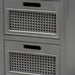 Sheldon Vintage Synthetic Rattan 3 Drawer Nightstand - Cool Stuff & Accessories