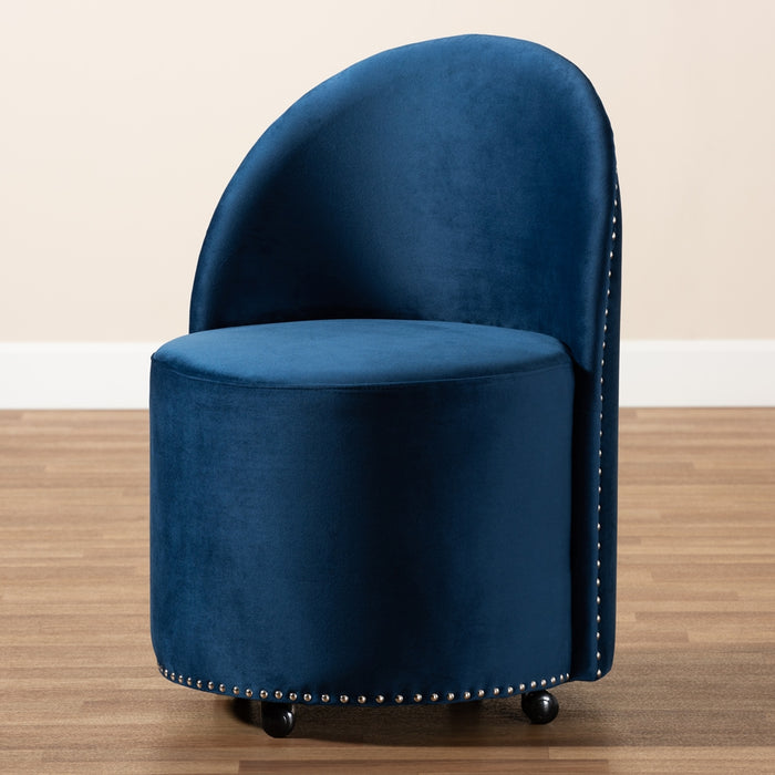 Bethel Rolling Accent Chair / Navy Blue - Cool Stuff & Accessories