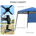 7 x 7 FT Sland Adjustable Portable Canopy Tent w/ Backpack - Cool Stuff & Accessories