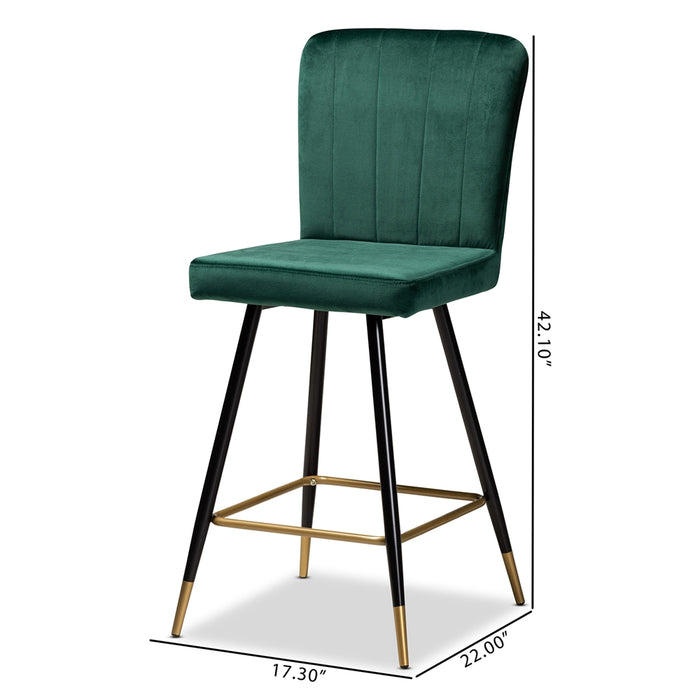 Preston 2-Piece Bar Stool Set/Emerald Green - Cool Stuff & Accessories