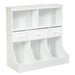 Freestanding Combo Cubby Bin Storage Organizer Unit W/3 Baskets/ White - Cool Stuff & Accessories