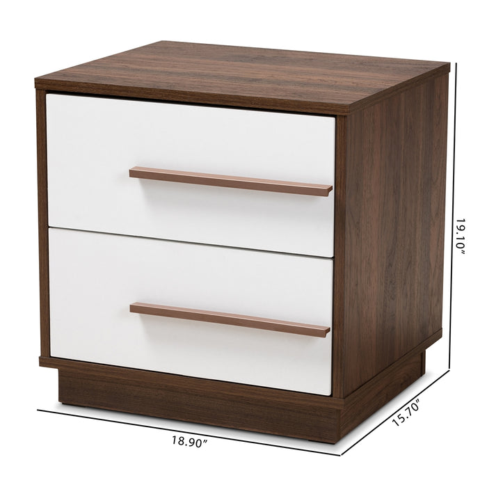 Mette 2-Drawer Wood Nightstand - Cool Stuff & Accessories