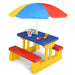 Kids Picnic Folding Table and Bench with Umbrella/ Yellow - Cool Stuff & Accessories