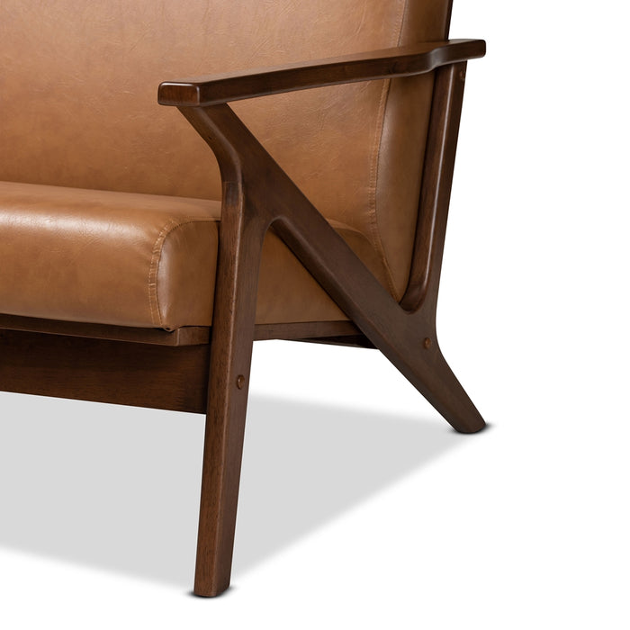 Bianca Mid Century Leather Effect Sofa - Cool Stuff & Accessories