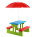 Kids Picnic Folding Table and Bench with Umbrella/ Green - Cool Stuff & Accessories