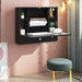 Wall Mounted Folding Laptop Desk Hideaway Storage with Drawer/Black - Cool Stuff & Accessories