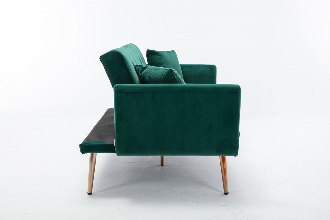 Kent Velvet Sofa/ Green