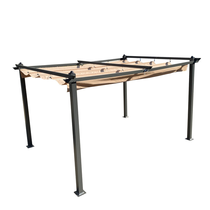 13 x 10 Ft Outdoor Pergola With Canopy/Beige