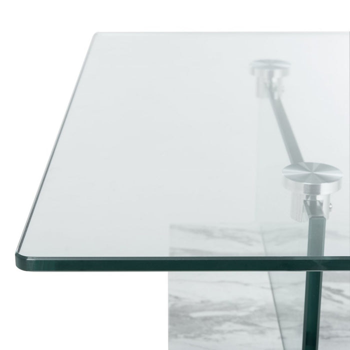 Kayley Glass Coffee Table/Glass White
