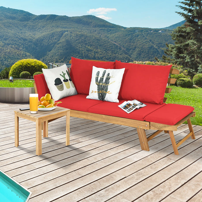 Adjustable Patio Convertible Sofa with Thick Cushion Cool Stuff