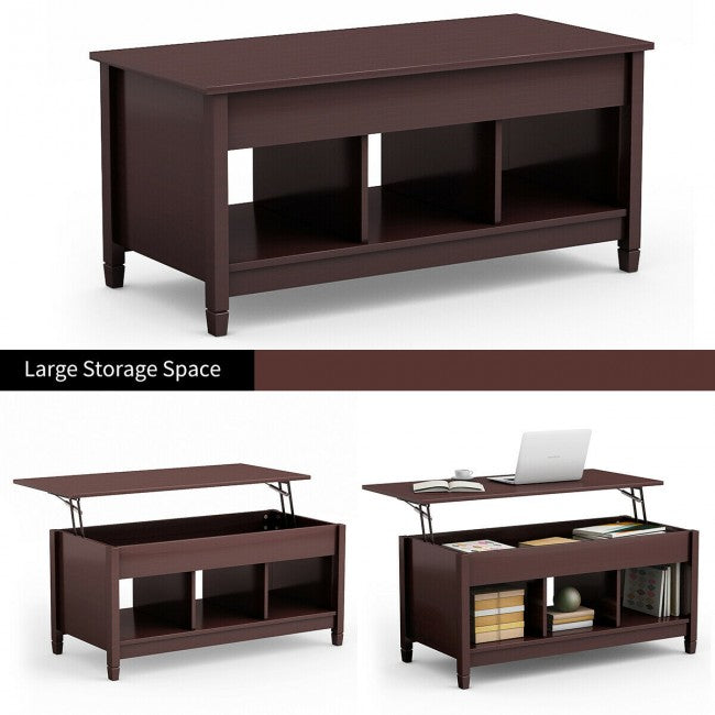 Lift Top Coffee Table with Hidden Storage Compartment/Coffee