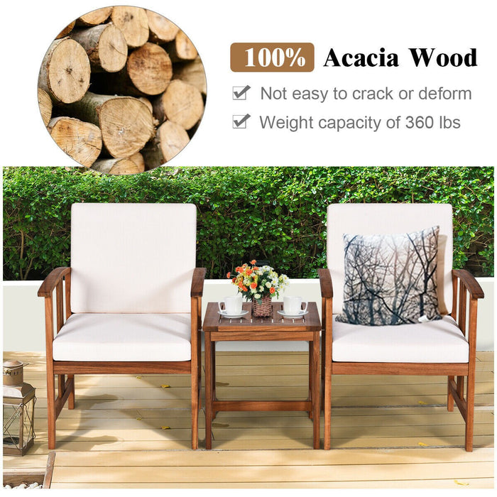 3PC Solid Wood Outdoor Patio Sofa Furniture Set - Cool Stuff & Accessories