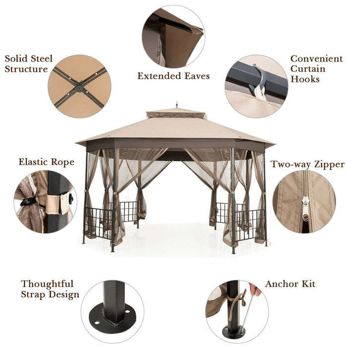 10’x 12’ Octagonal Patio Gazebo - Cool Stuff & Accessories