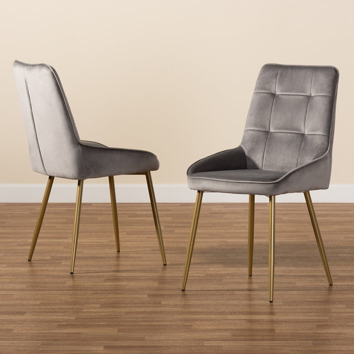 Gavino Upholstered 2-Piece Dining Chair Set/ Grey - Cool Stuff & Accessories