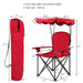 Portable Folding Beach Canopy Chair with Cup Holders/ Red - Cool Stuff & Accessories