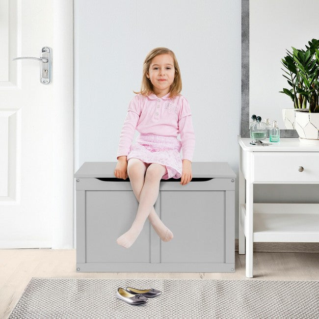 Wooden Chest Organizer Toy Storage Box/Grey