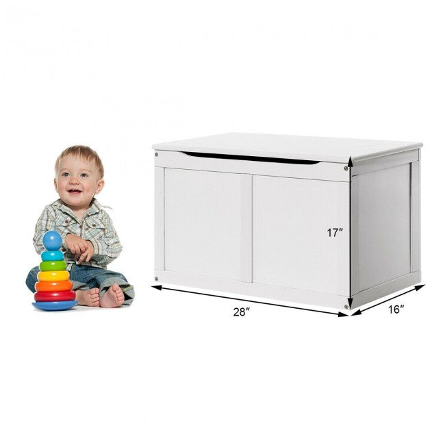Wooden Chest Organizer Toy Storage Box/White