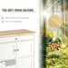 Kitchen Cart with Rubber Wood Top 3 Tier Wine Racks 2 Cabinets/White - Cool Stuff & Accessories
