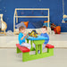Kids Picnic Folding Table and Bench with Umbrella/ Green - Cool Stuff & Accessories