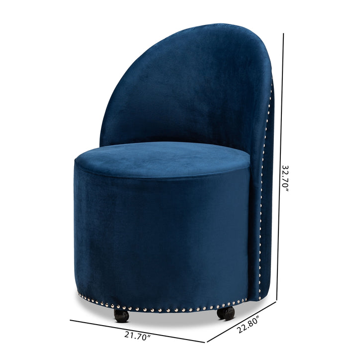 Bethel Rolling Accent Chair / Navy Blue - Cool Stuff & Accessories