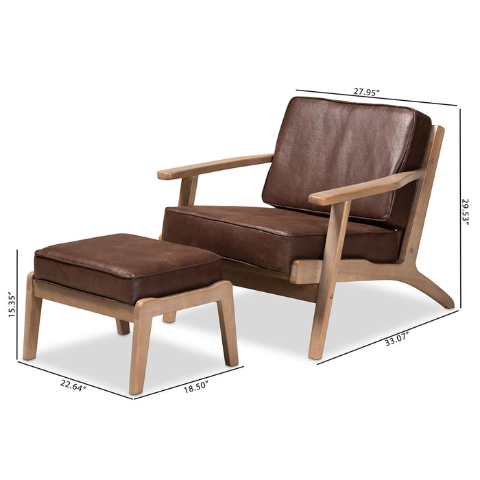 Sigrid 2-Piece Brown Armchair - Cool Stuff & Accessories