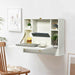 Wall Mounted Folding Laptop Desk Hideaway Storage with Drawer/White - Cool Stuff & Accessories