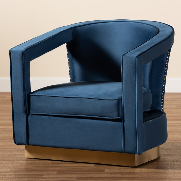 Neville Fabric Armchair / Navy Blue - Cool Stuff & Accessories