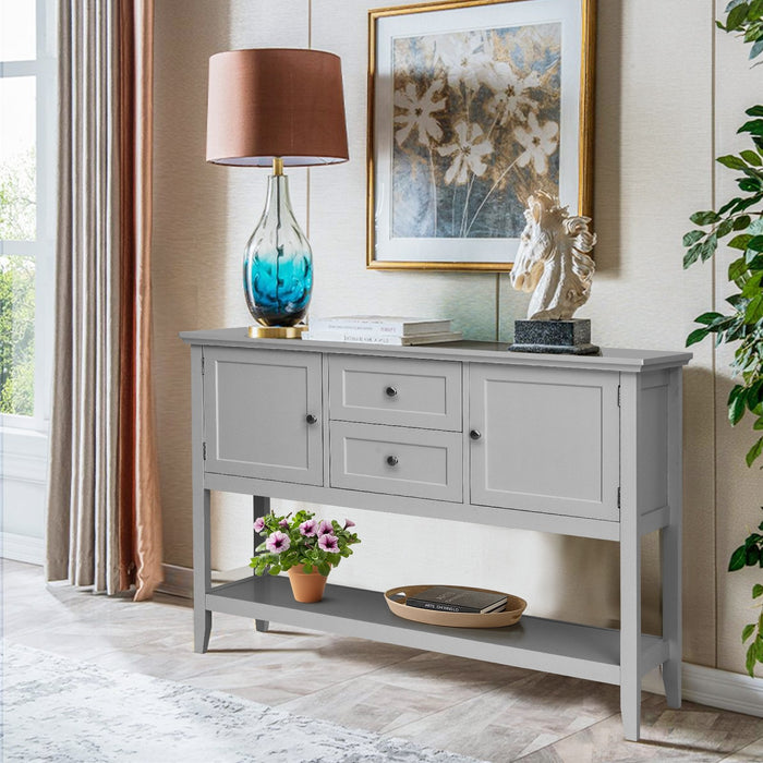 Wooden Console Table with Drawers / Grey - Cool Stuff & Accessories