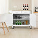 Modern Rolling Kitchen Cart Island with Wooden Top/ White - Cool Stuff & Accessories