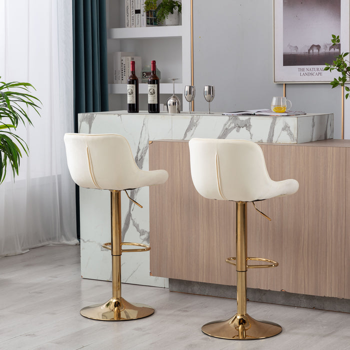 Bar Stool Set of 2/ Ivory