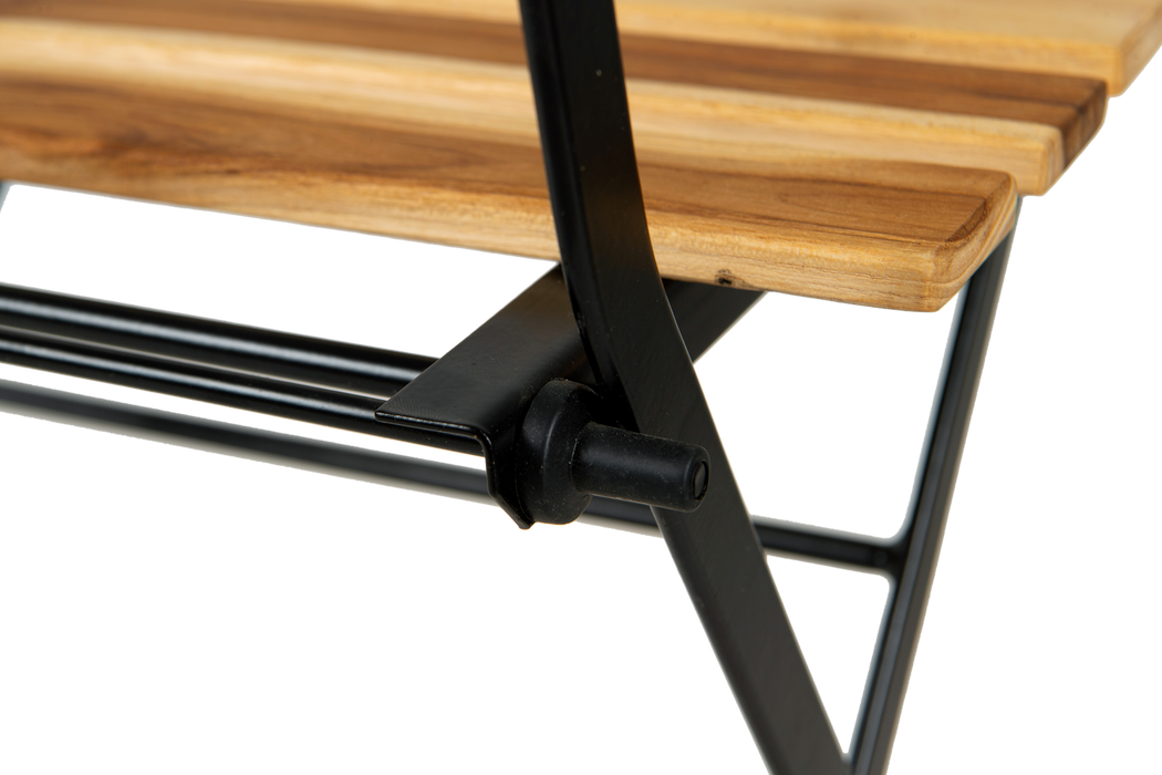Solid Teak Wood Bistro Set Folding Table And Chair /Navy