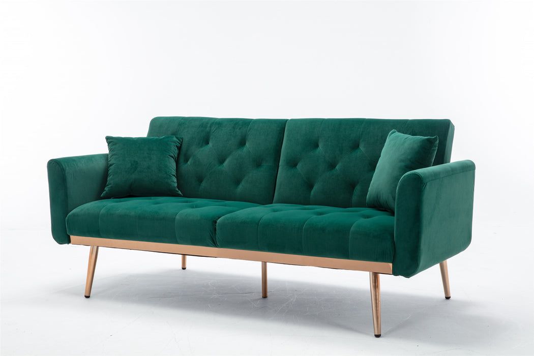 Kent Velvet Sofa/ Green