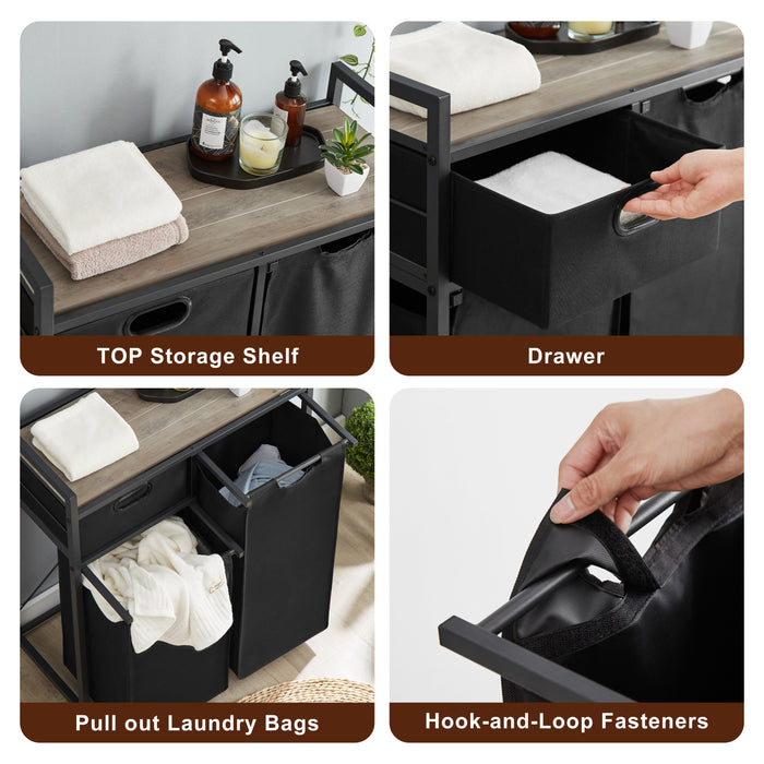 JHX Laundry Basket/ Grey