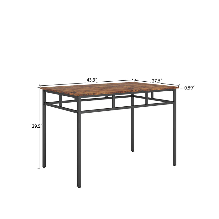 Dining table set 3PC/ Rustic Brown