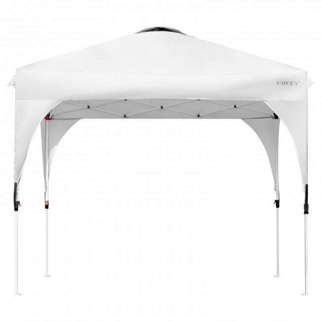 8' x 8' Outdoor Pop Up Tent Canopy Sun Shelter with Roller Bag