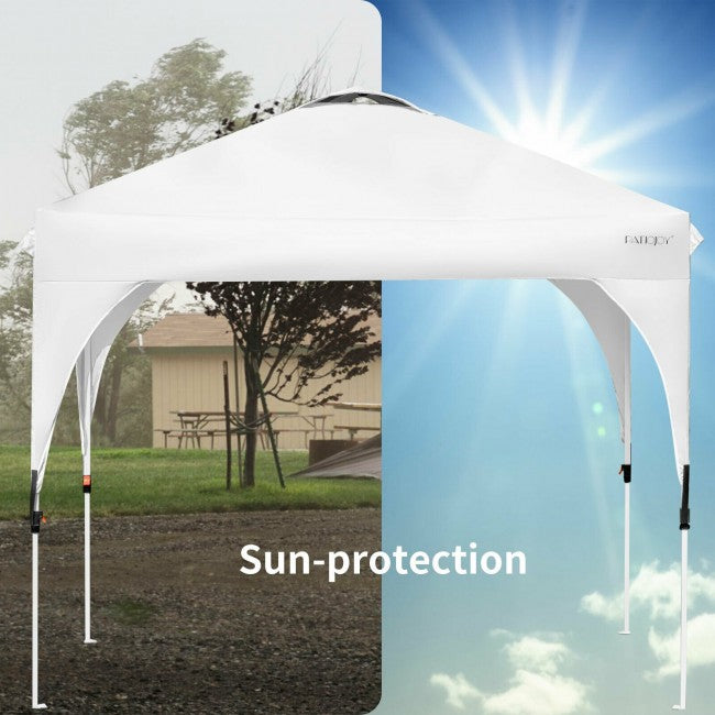 8' x 8' Outdoor Pop Up Tent Canopy Sun Shelter with Roller Bag