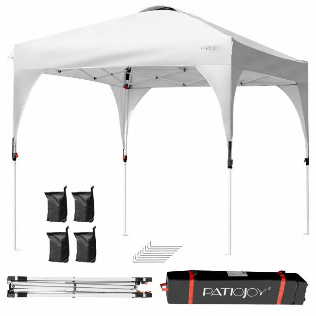 8' x 8' Outdoor Pop Up Tent Canopy Sun Shelter with Roller Bag