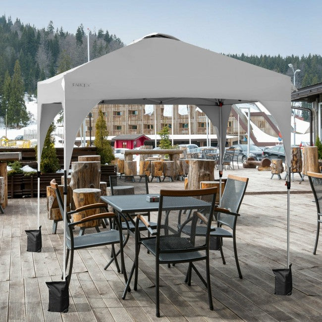 8' x 8' Outdoor Pop Up Tent Canopy Sun Shelter with Roller Bag